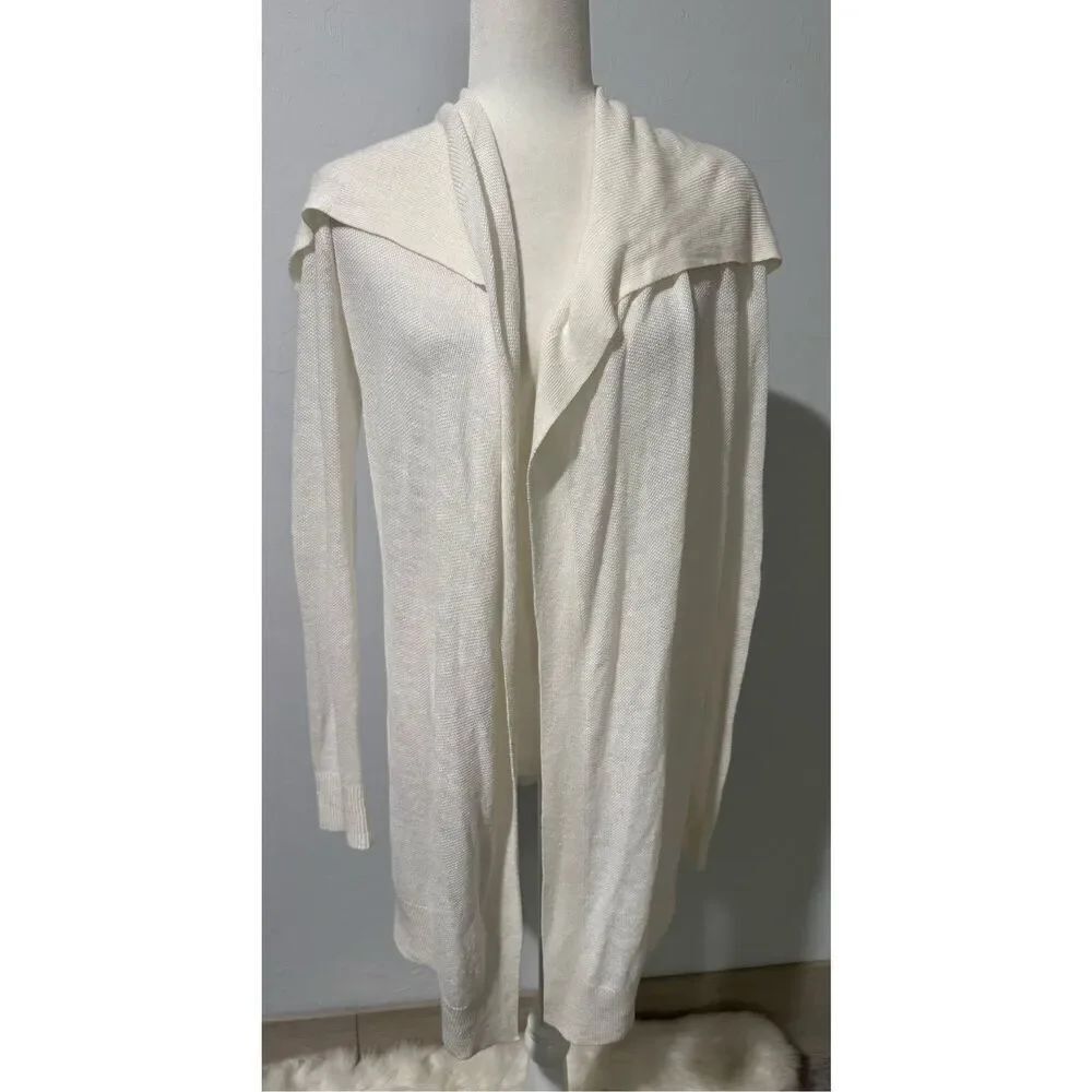 Theory light open front cardigan linen P